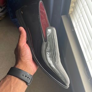 Santino Luciano Patent Leather Slip-On Shoes